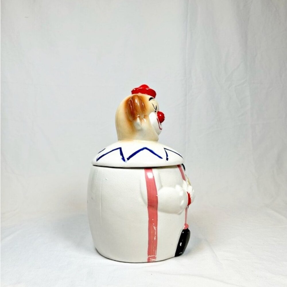 Vintage 1950s Circus Clown w/Corn Ceramic Cookie Jar~Japan~ - Picture 5 of 8